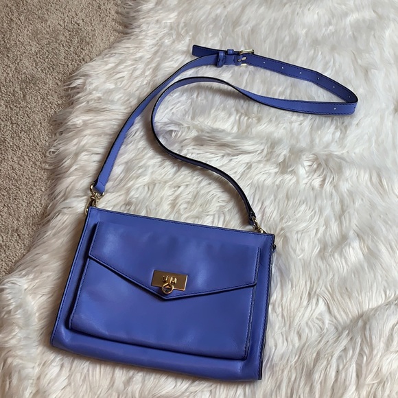COPY - Kate Spade Periwinkle Blue / Purple Genuine Leather Crossbody Bag - Picture 1 of 10